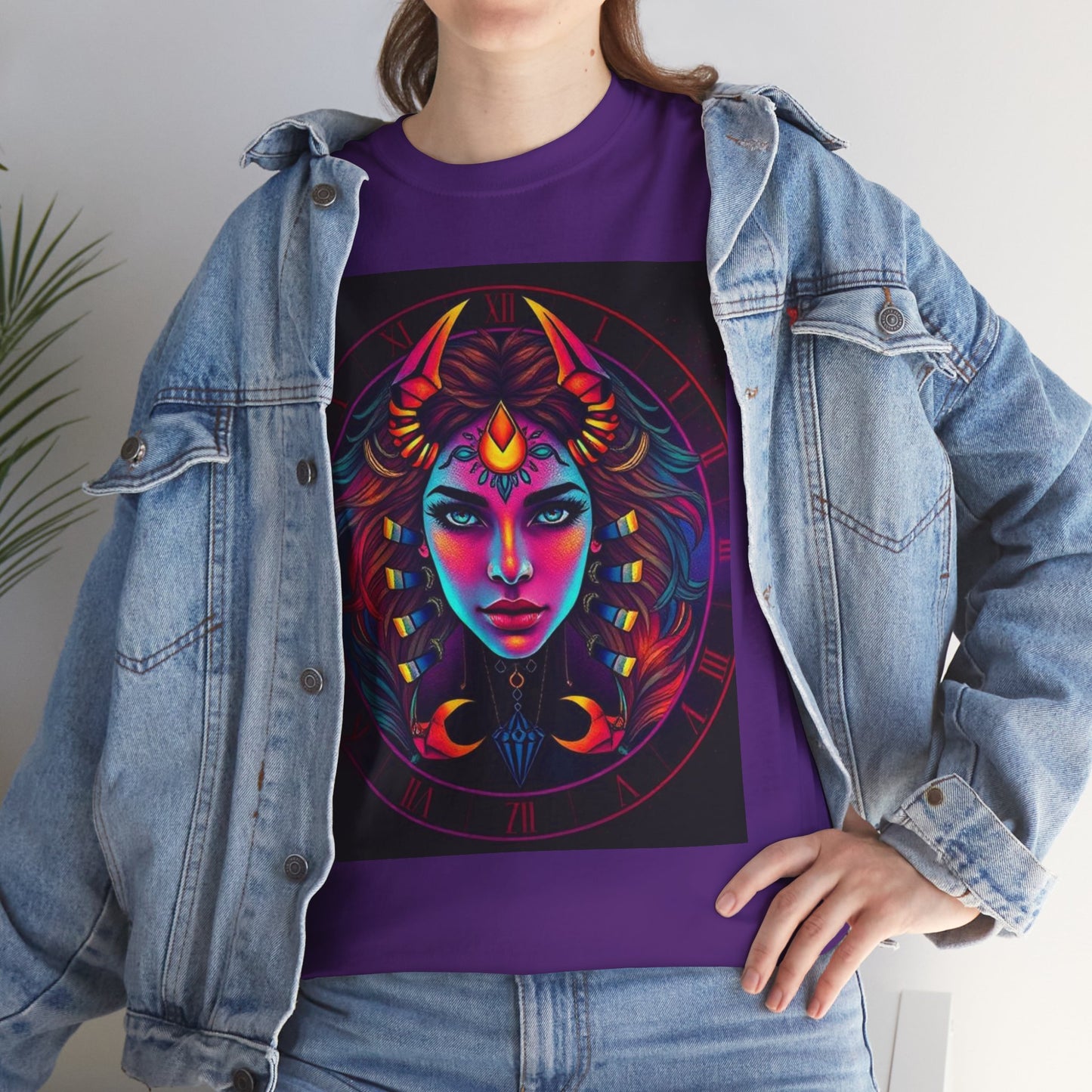 Unisex Heavy Cotton T-Shirt, Scorpio, Zodiac v4, Sexy Art