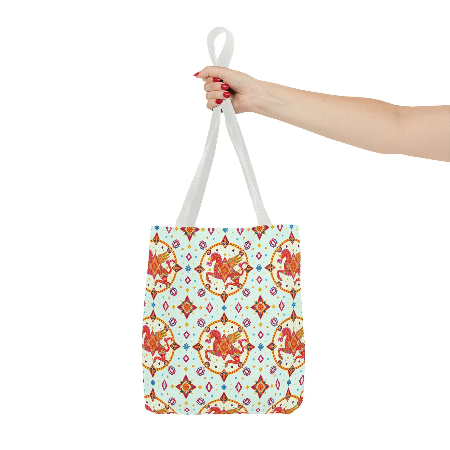 Tote Bag (AOP), Aquarius, Zodiac v1, Jewel Pattern