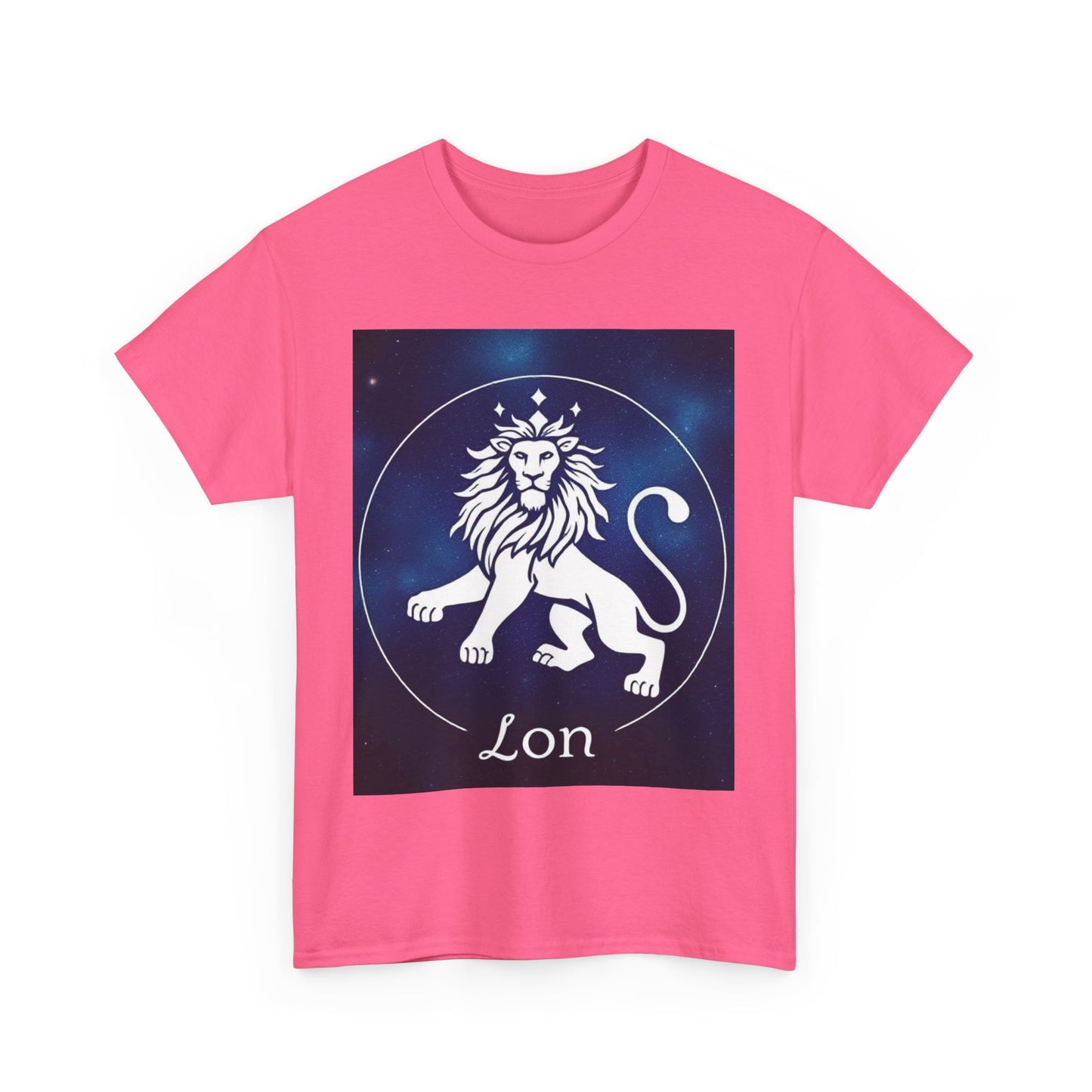 Unisex Heavy Cotton T-Shirt, Space Lion v1, Leo Zodiac Design