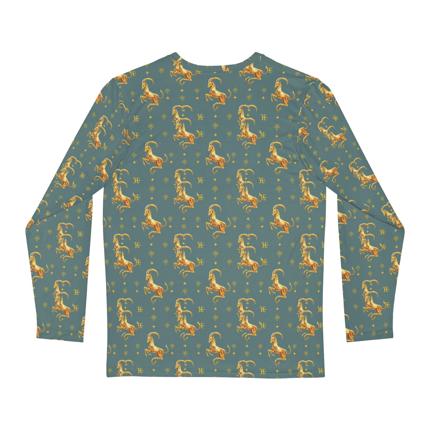 Men's Long Sleeve Shirt, (AOP), Capricorn, Zodiac v1, Pattern