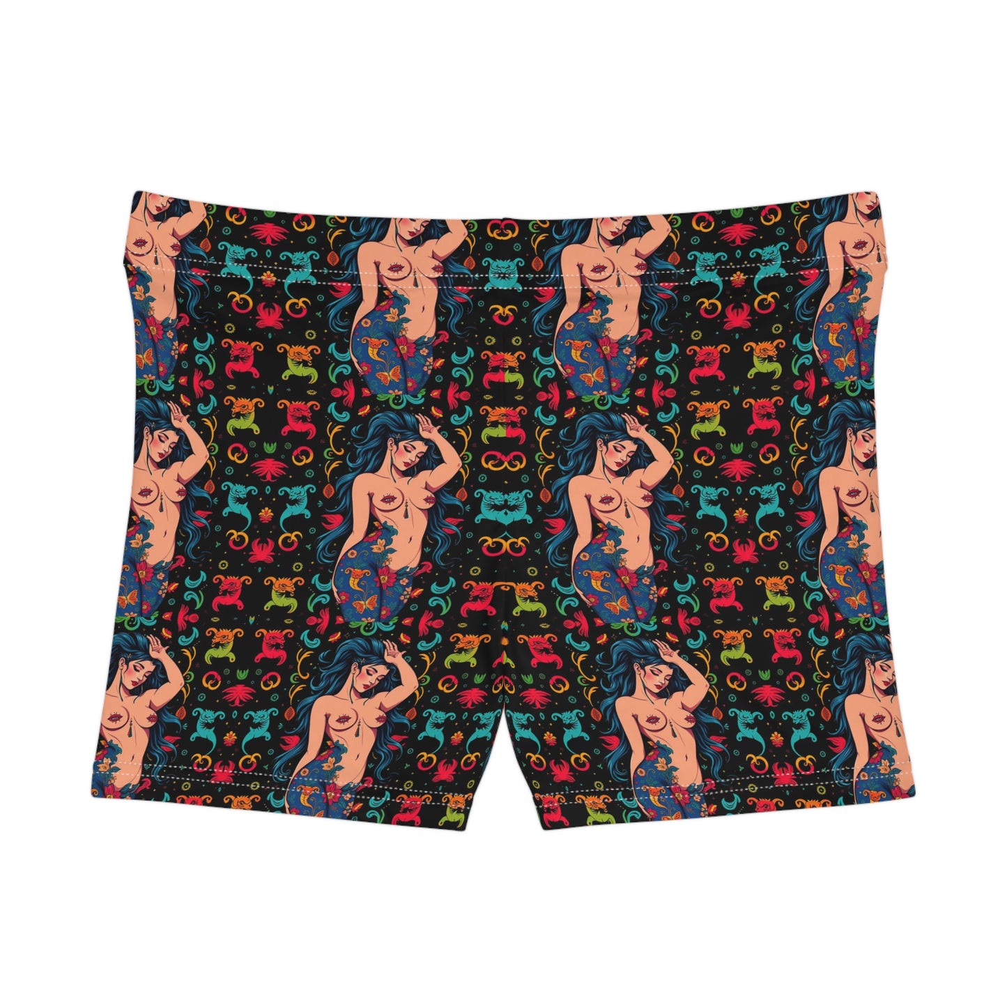 Women's Shorts, (AOP), Aquarius, Zodiac v1, Sexy Pattern