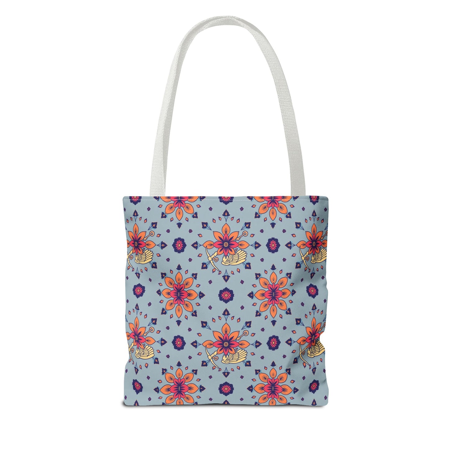 Tote Bag, (AOP), Sagittarius, Zodiac v1, Flower Pattern