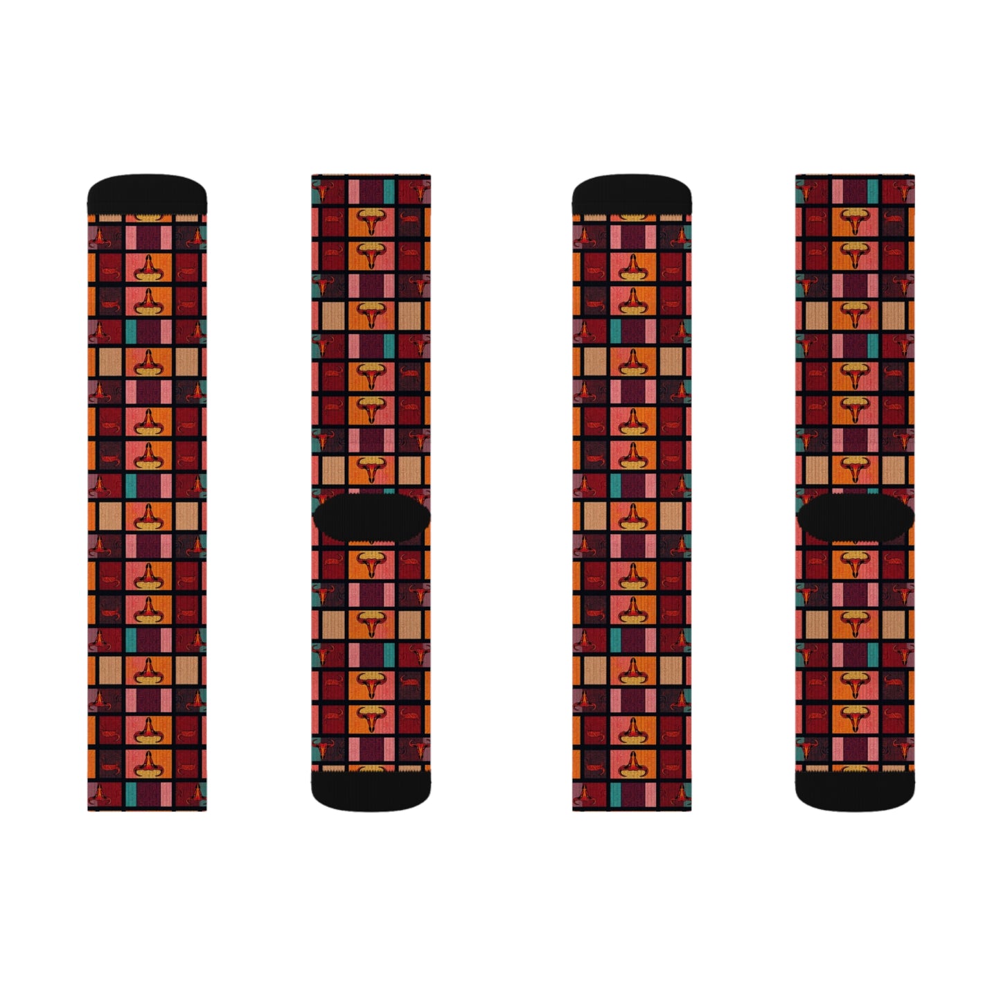 Sublimation Socks, Taurus, Zodiac, Shapes Pattern