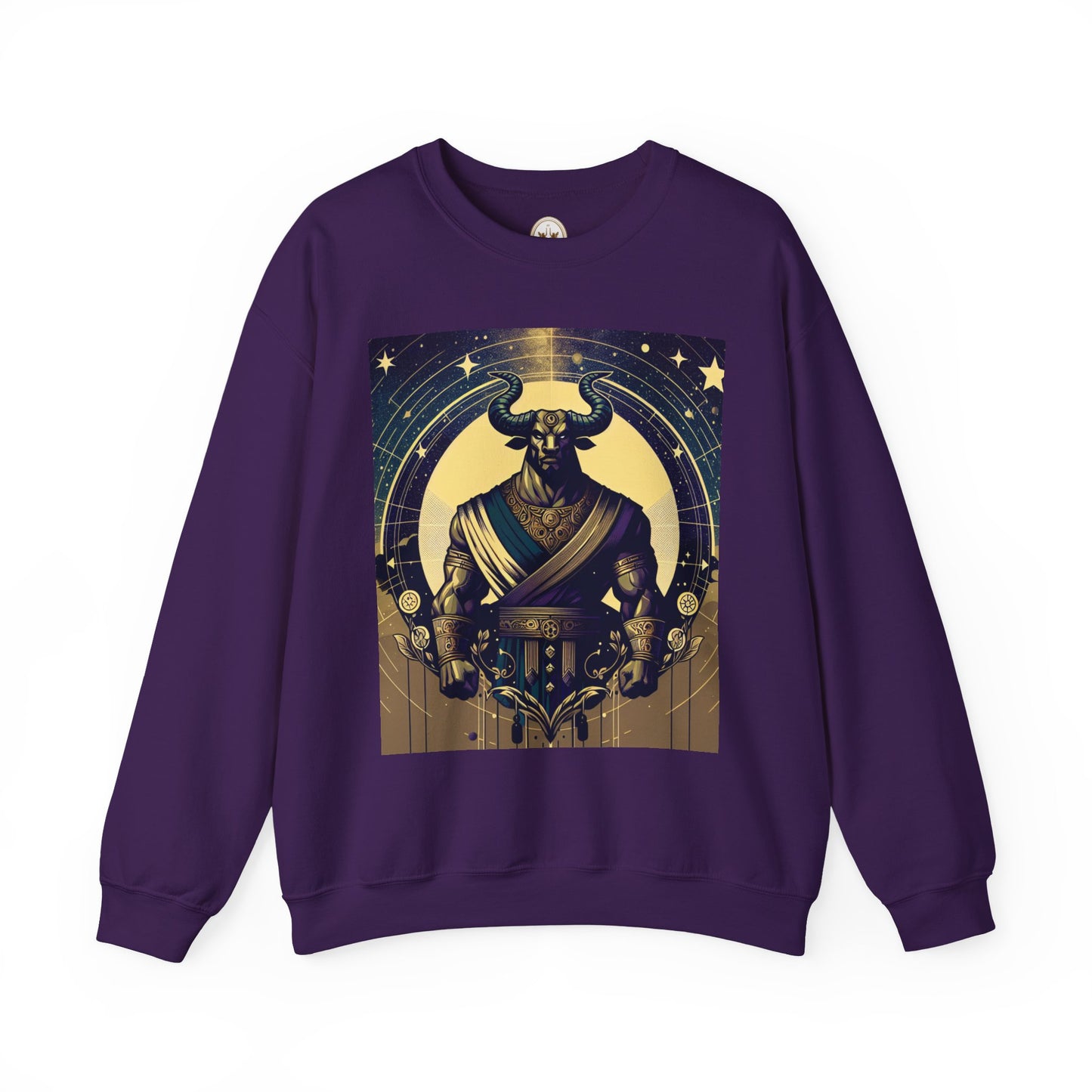 Unisex Heavy Blend™ Crewneck Sweatshirt, Minotaur, Taurus Zodiac Design