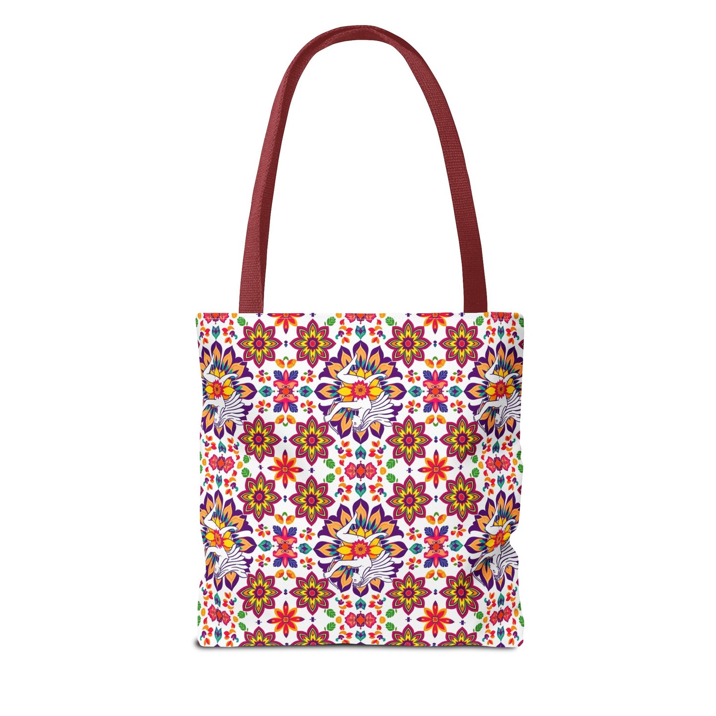 Tote Bag, (AOP), Sagittarius, Zodiac v2, Flower Pattern
