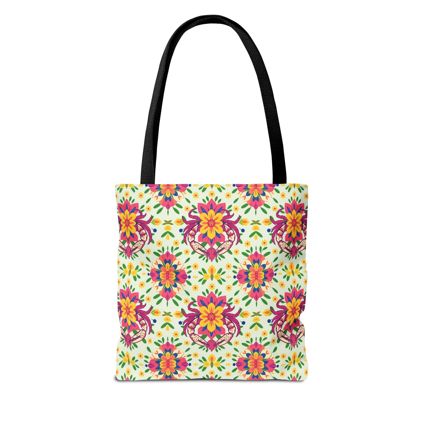 Tote Bag (AOP), Cancer, Zodiac v1, Flower Pattern