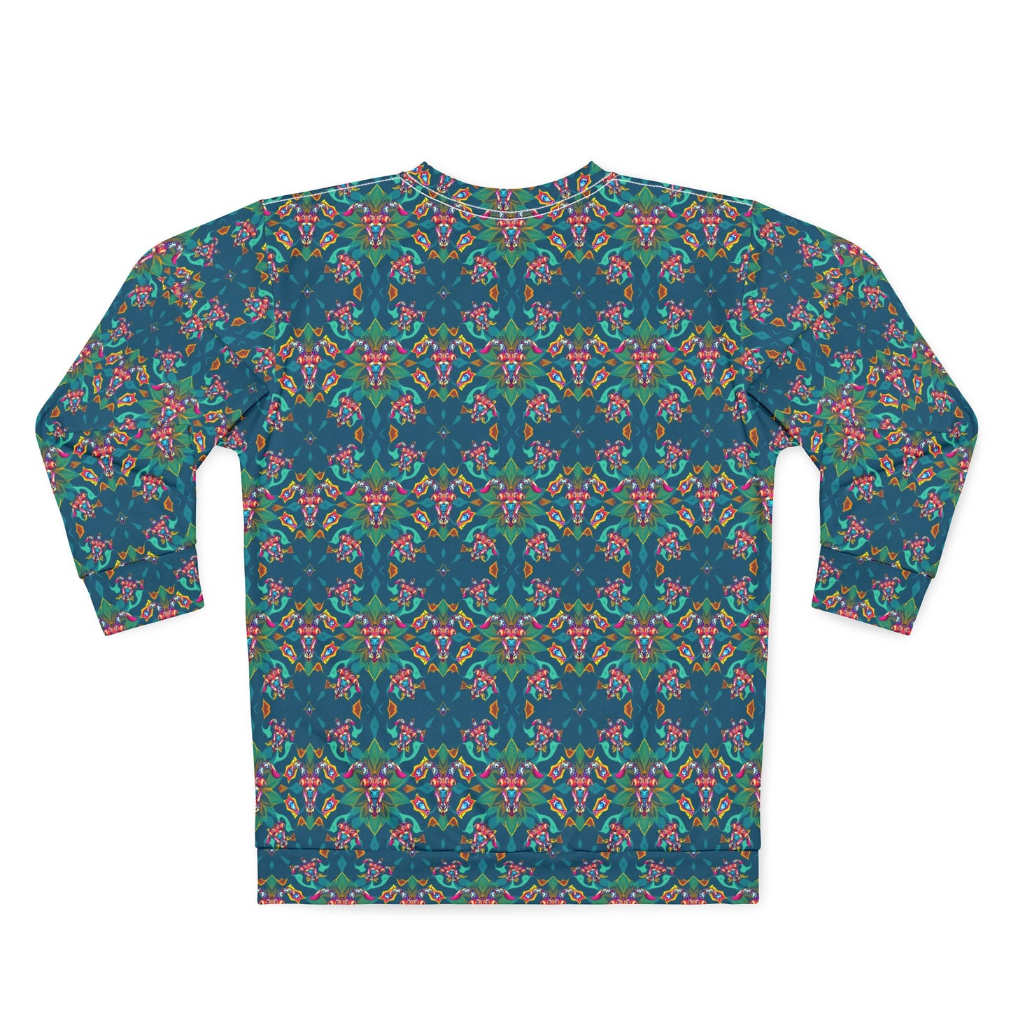 Unisex Sweatshirt (AOP), Taurus, Zodiac v2, Jewel Pattern
