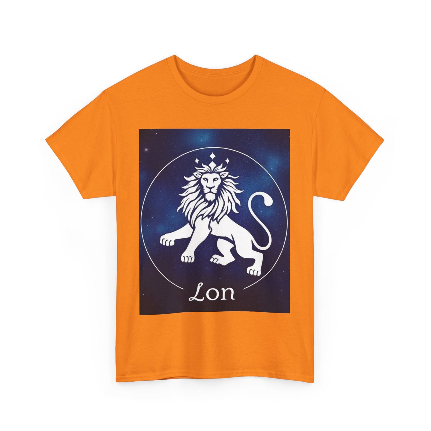 Unisex Heavy Cotton T-Shirt, Space Lion, Leo Zodiac Design