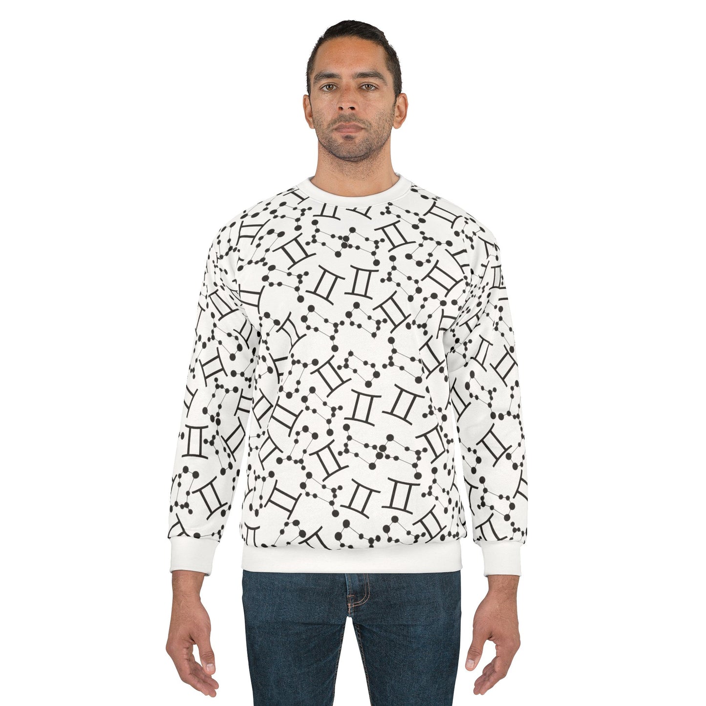 Zodiac AOP Unisex Sweatshirt Gemini Zodiac Sign