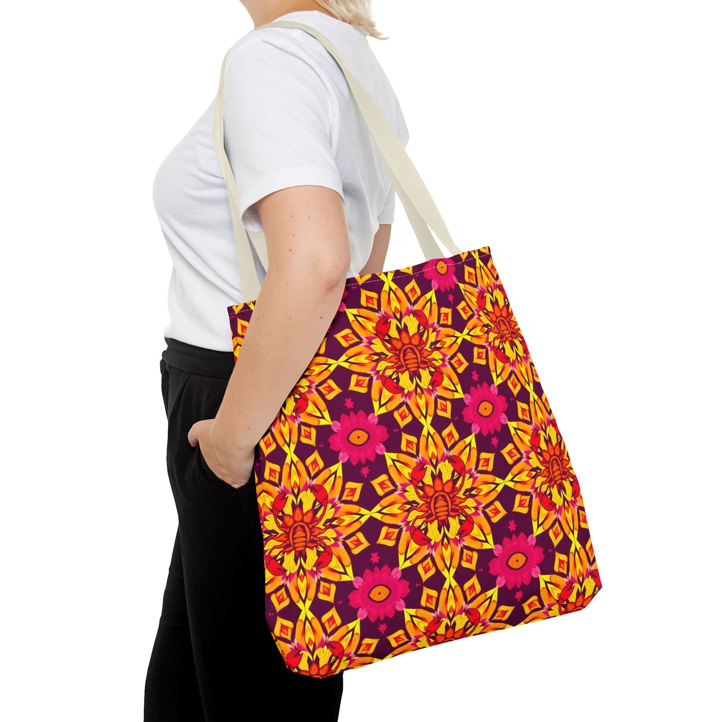 Tote Bag (AOP), Scorpio, Zodiac, Flower Pattern