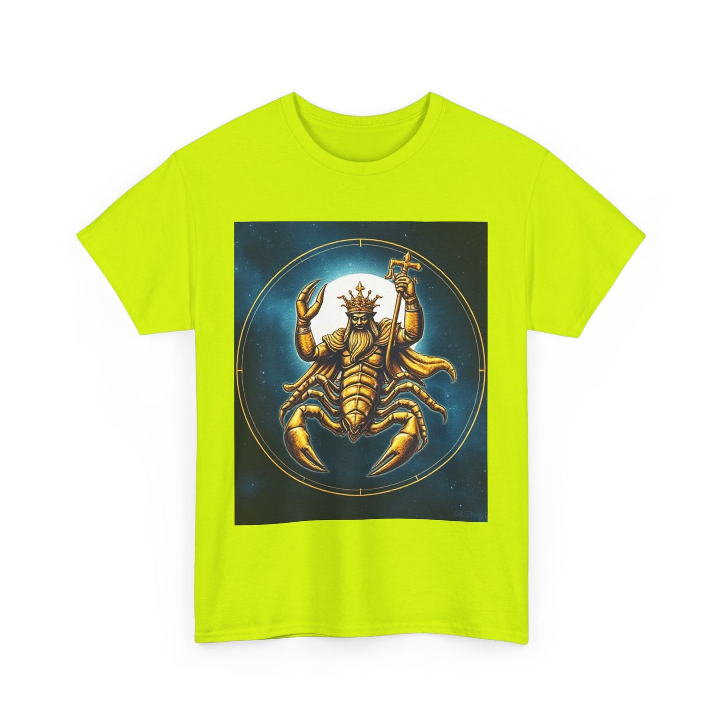 Unisex Heavy Cotton T-Shirt, Moon v1, Scorpio Zodiac Design