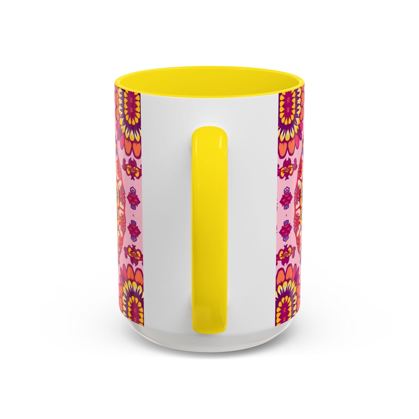 Accent Coffee Mug, Capricorn, Zodiac v3, Flower Pattern, (11, 15oz)