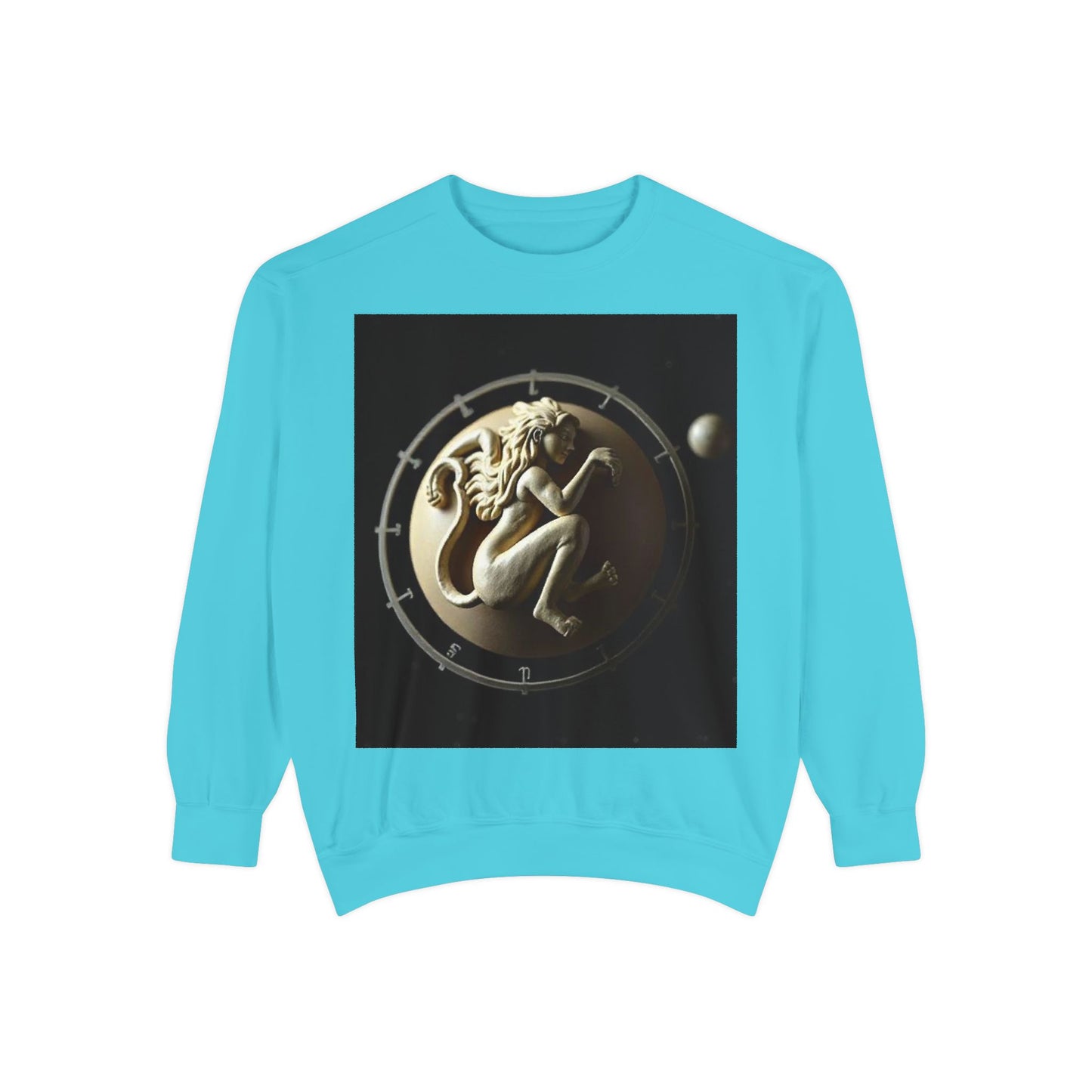Garment-Dyed Sweatshirt, Unisex, Space Symbol Design, Virgo