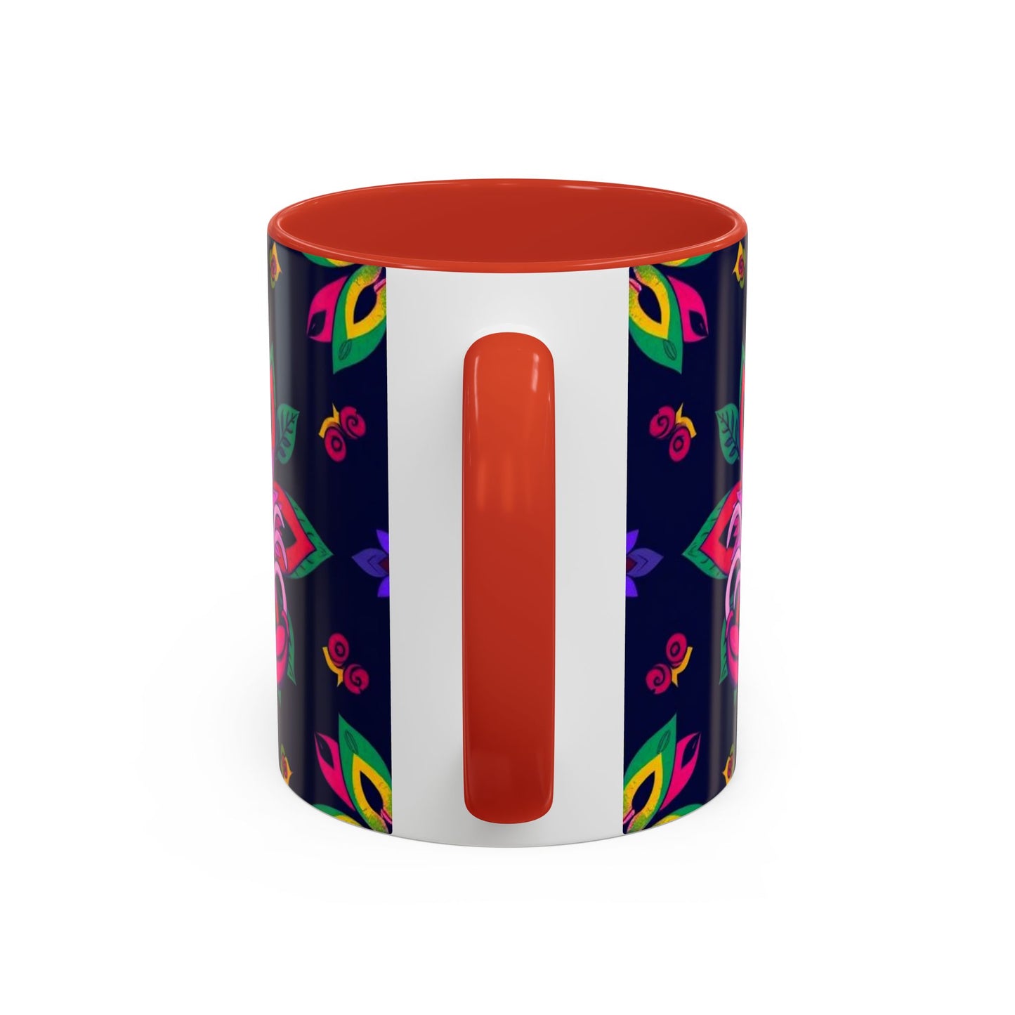 Accent Coffee Mug, Scorpio, Zodiac v4. Flower Pattern, (11, 15oz)