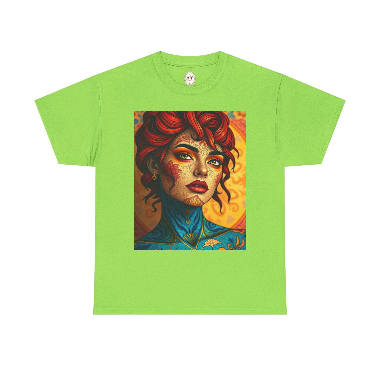 Unisex Heavy Cotton T-Shirt, Aquarius, Zodiac, Sexy Art