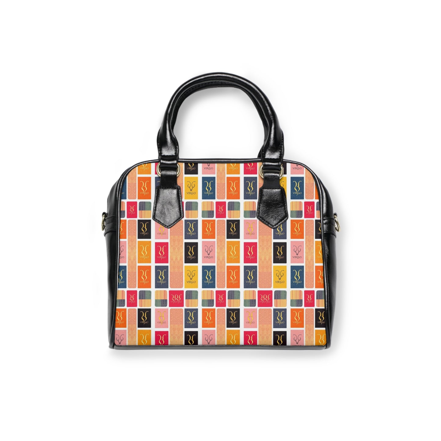 Shoulder Handbag, Virgo, Zodiac v1, Shapes Pattern