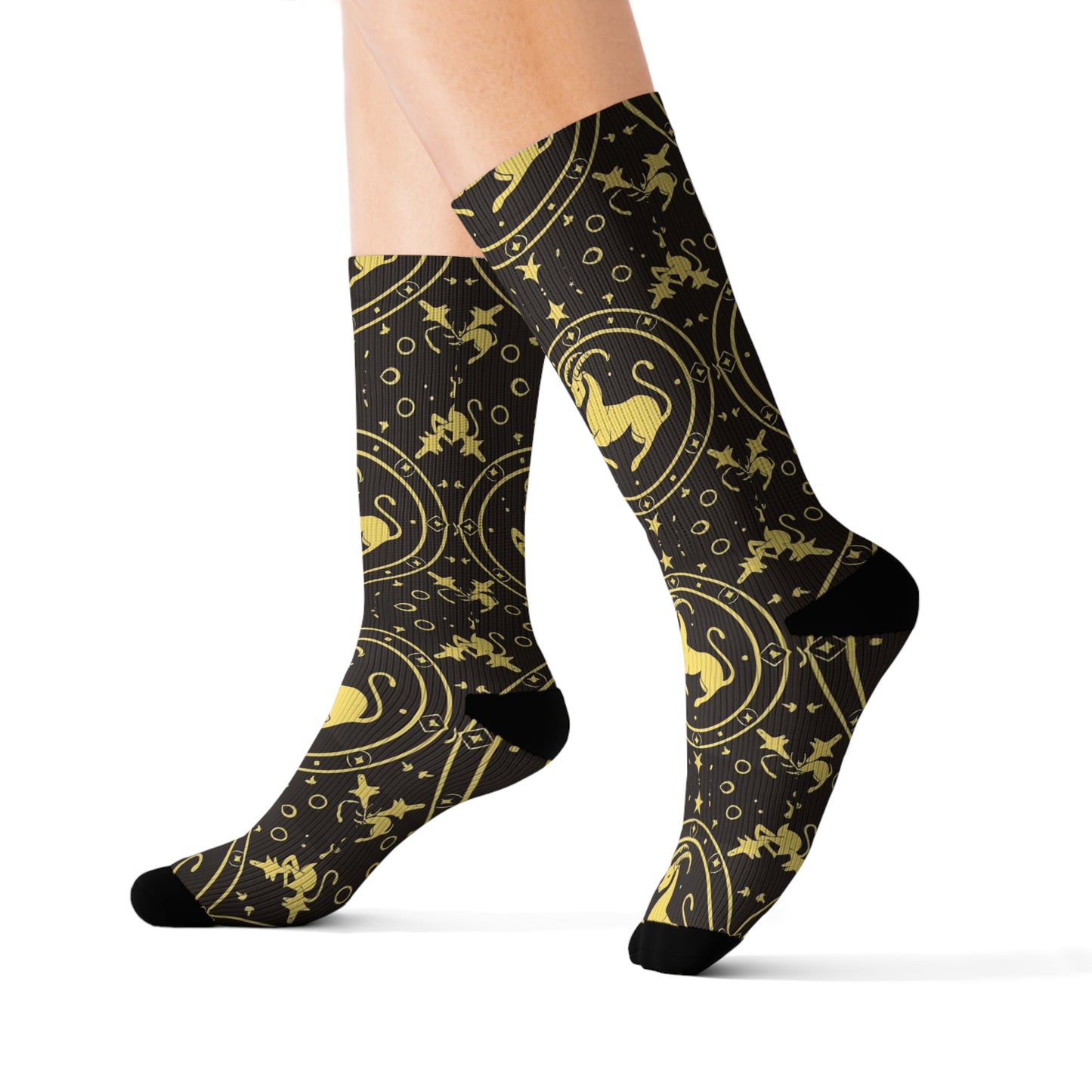 Sublimation Socks, Capricorn, Zodiac v1, Pattern