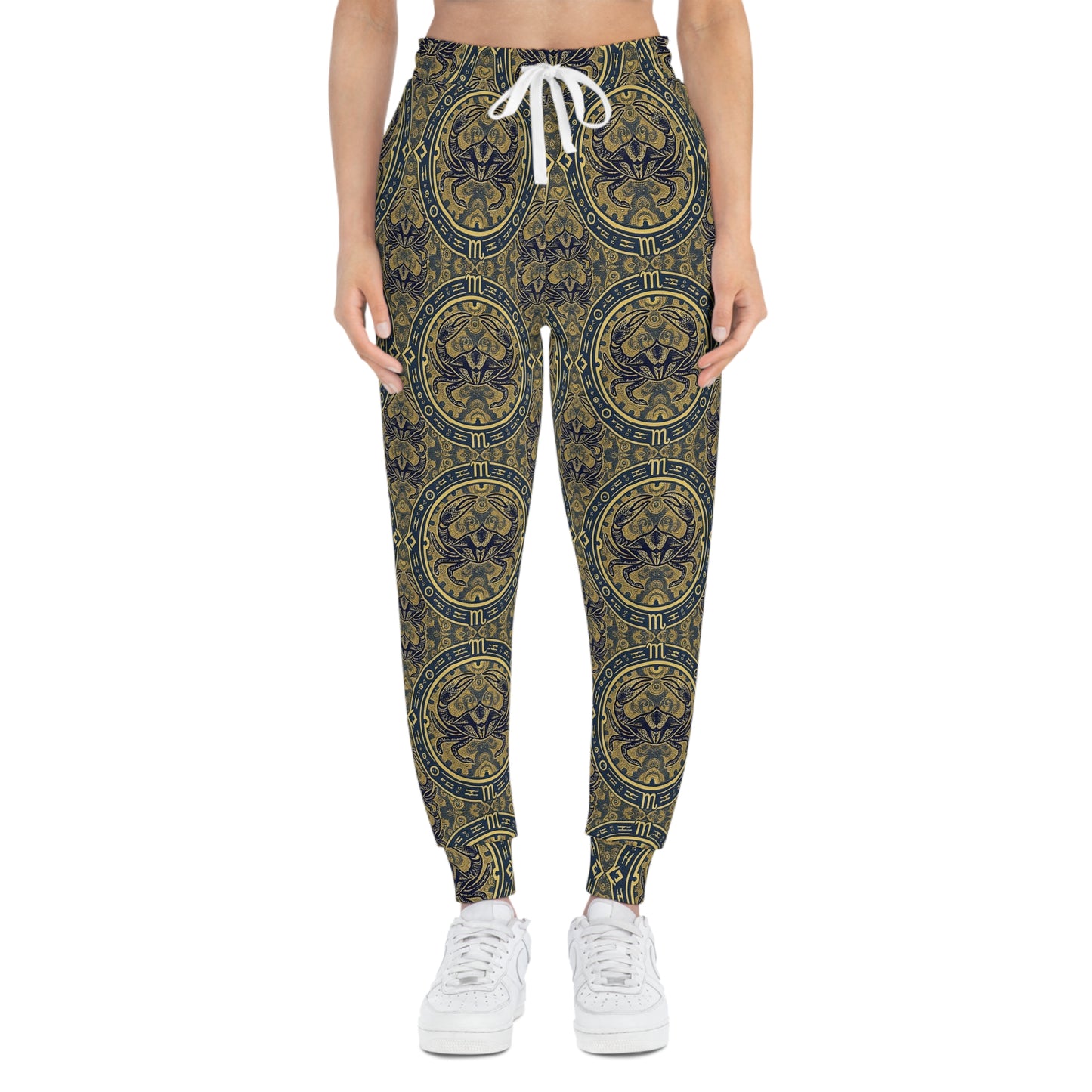 Athletic Joggers, Zodiac Design, Pattern, Cancer, AOP