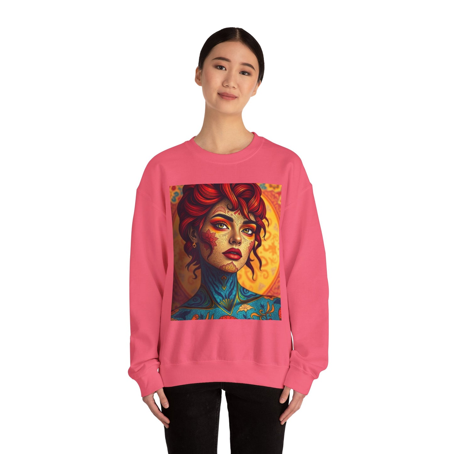 Unisex Heavy Blend™ Crewneck Sweatshirt, Aquarius, Zodiac v2, Sexy Pattern