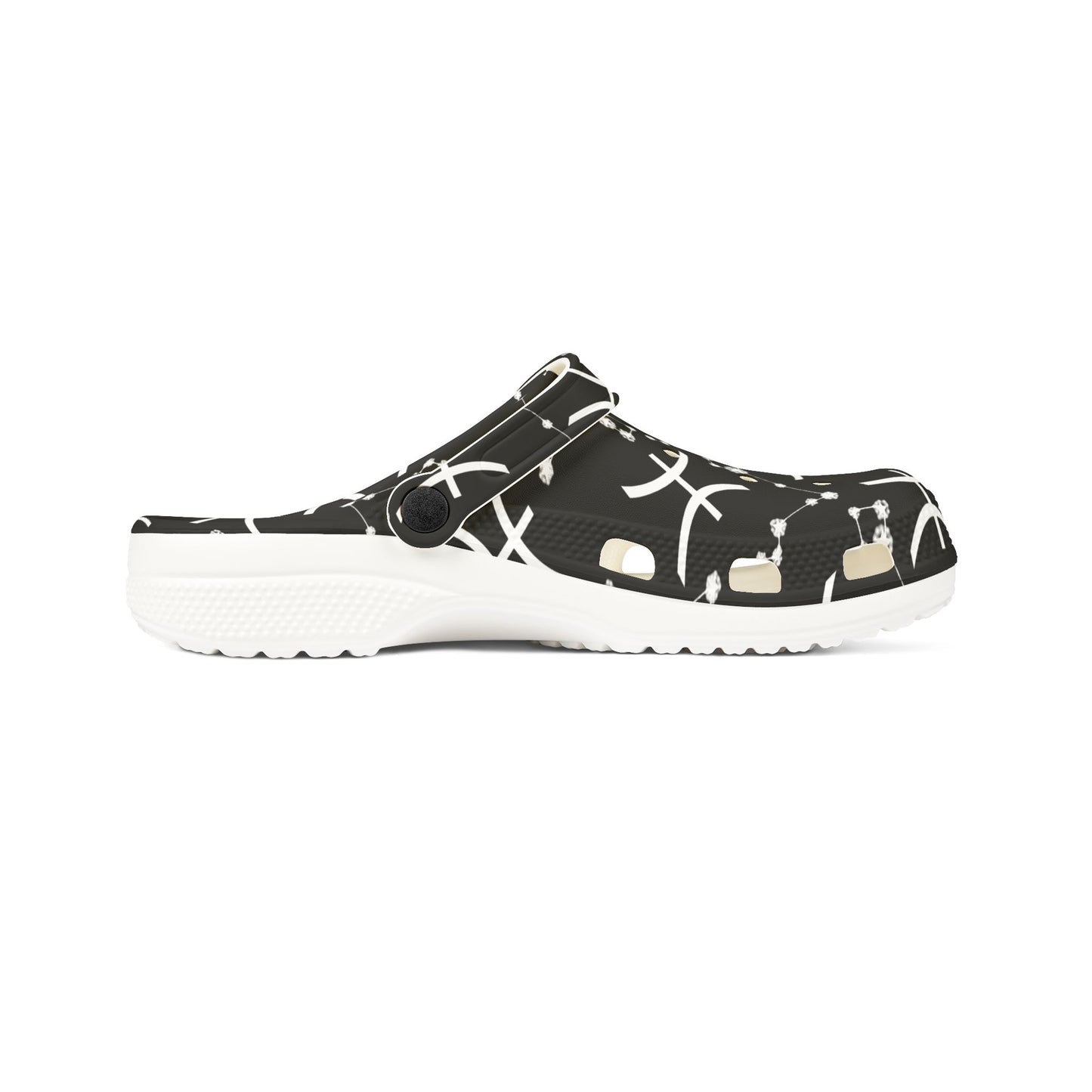 EVA Foam Rubber Shoes (AOP), Material 100% EVA, Pisces Zodiac Design