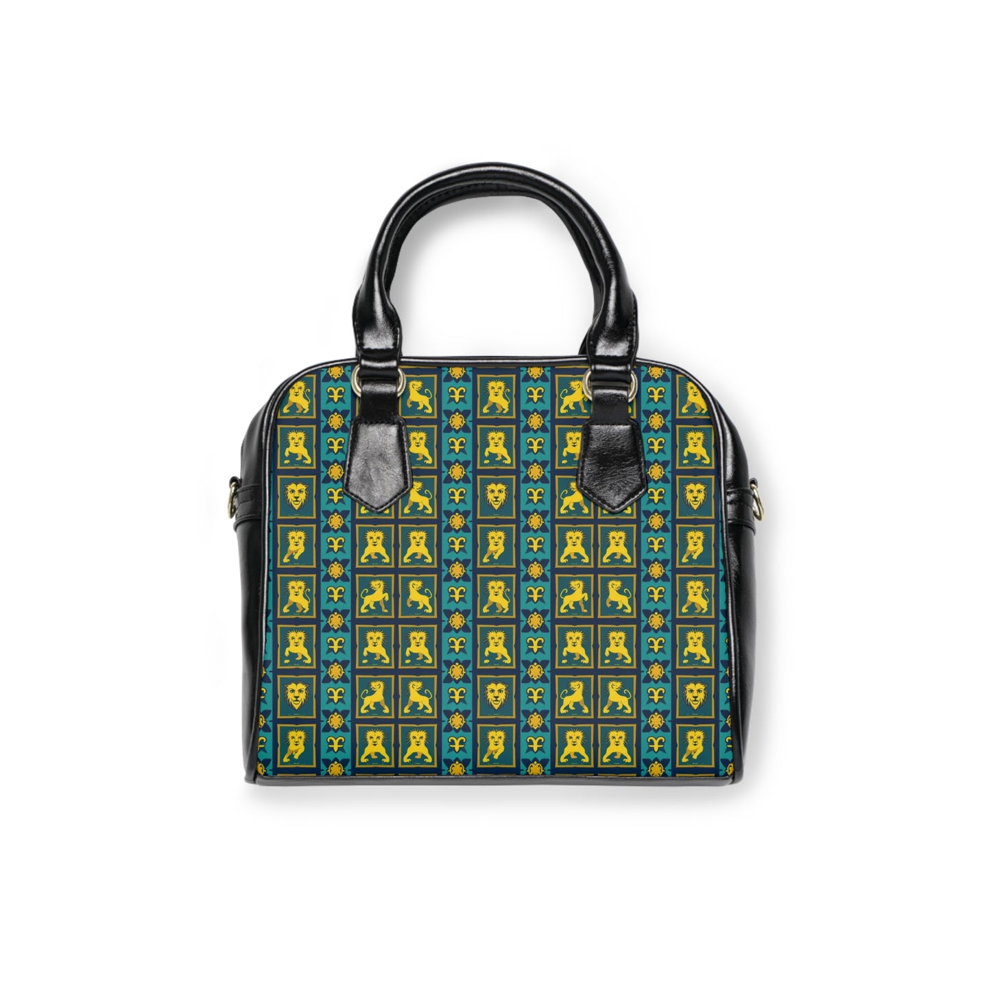 Shoulder Handbag, Leo, Zodiac, Shapes Pattern