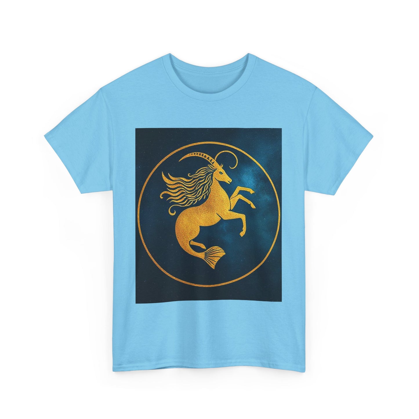 Unisex Heavy Cotton T-Shirt, Capricorn Animal v3, Symbol, Zodiac Design