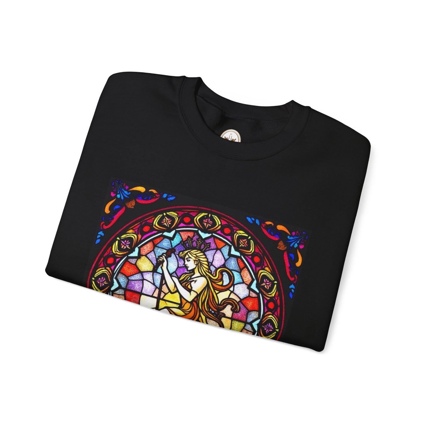 Unisex Heavy Blend™ Crewneck Sweatshirt, Glass, Virgo Zodiac Design