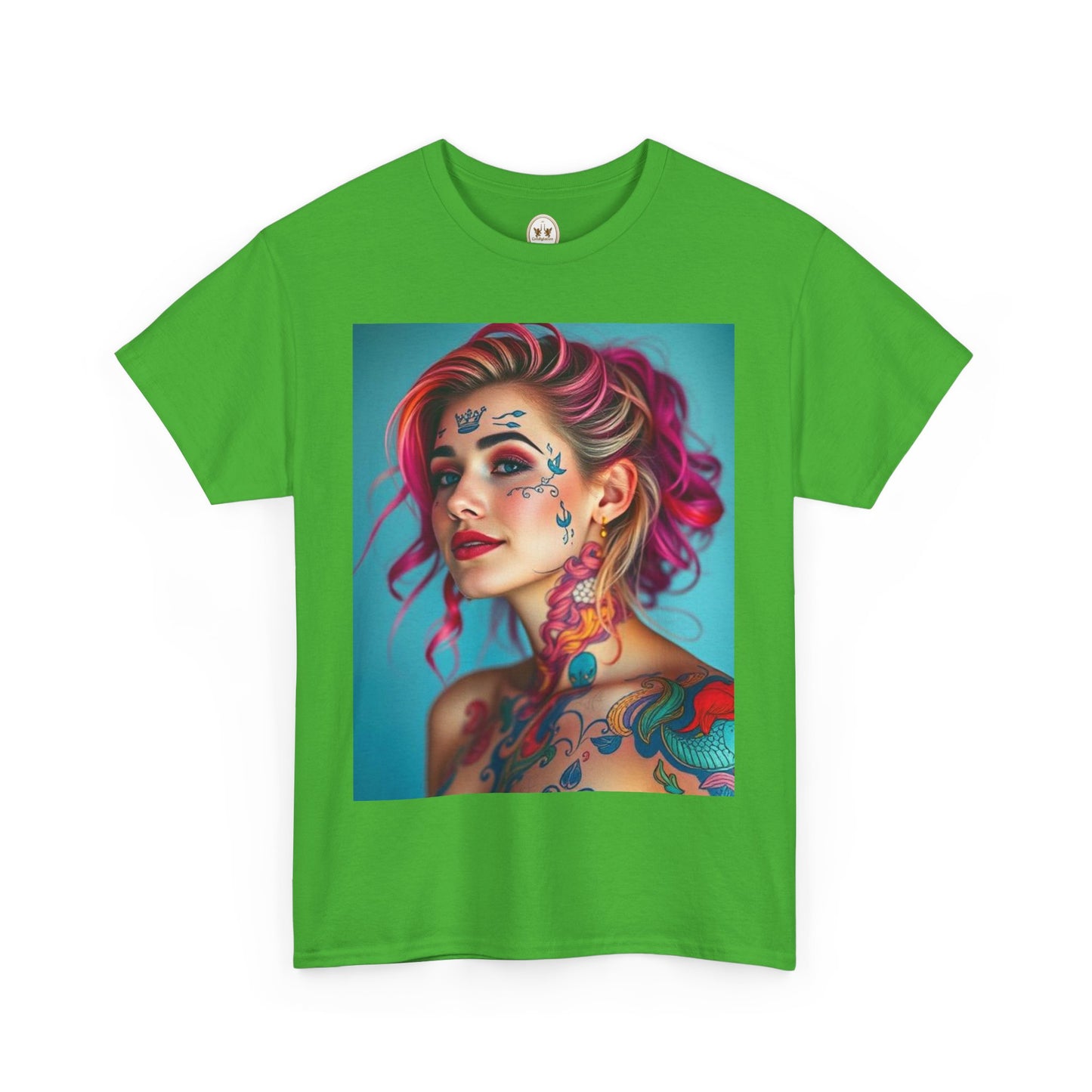 Unisex Heavy Cotton T-Shirt, Pisces, Zodiac v3, Sexy Art