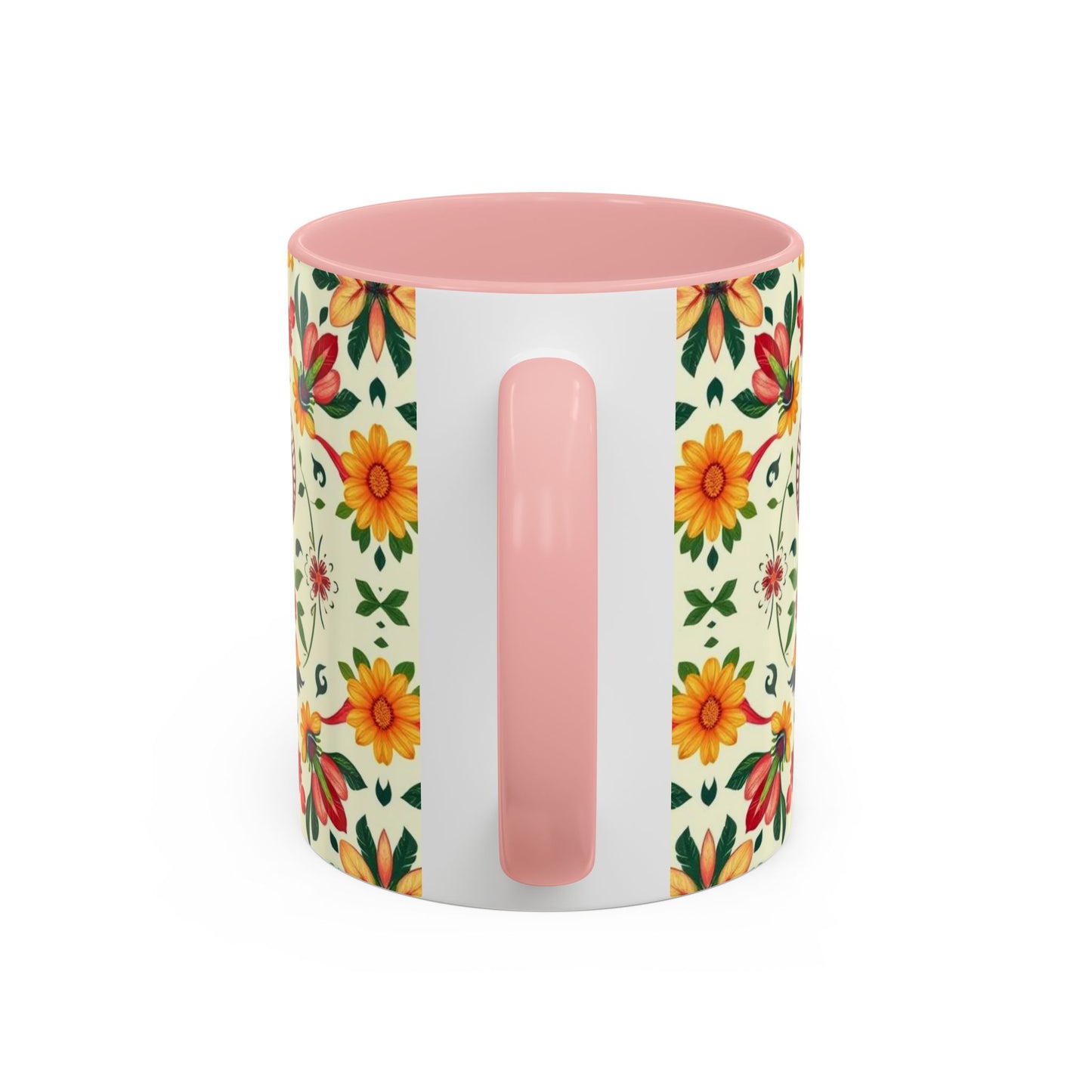 Accent Coffee Mug, Aries, Zodiac, Flower Pattern, (11, 15oz)