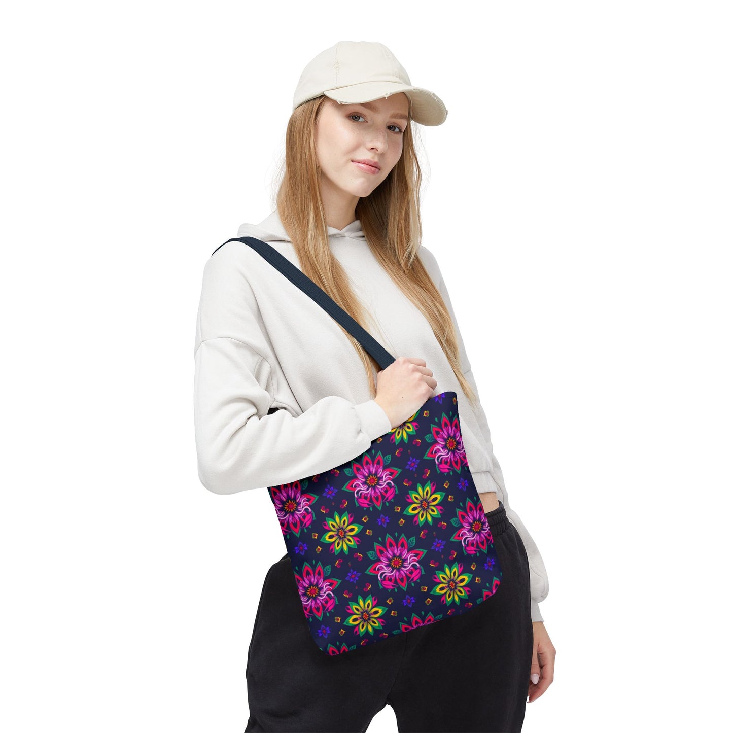 Tote Bag (AOP), Scorpio, Zodiac v2, Flower Pattern