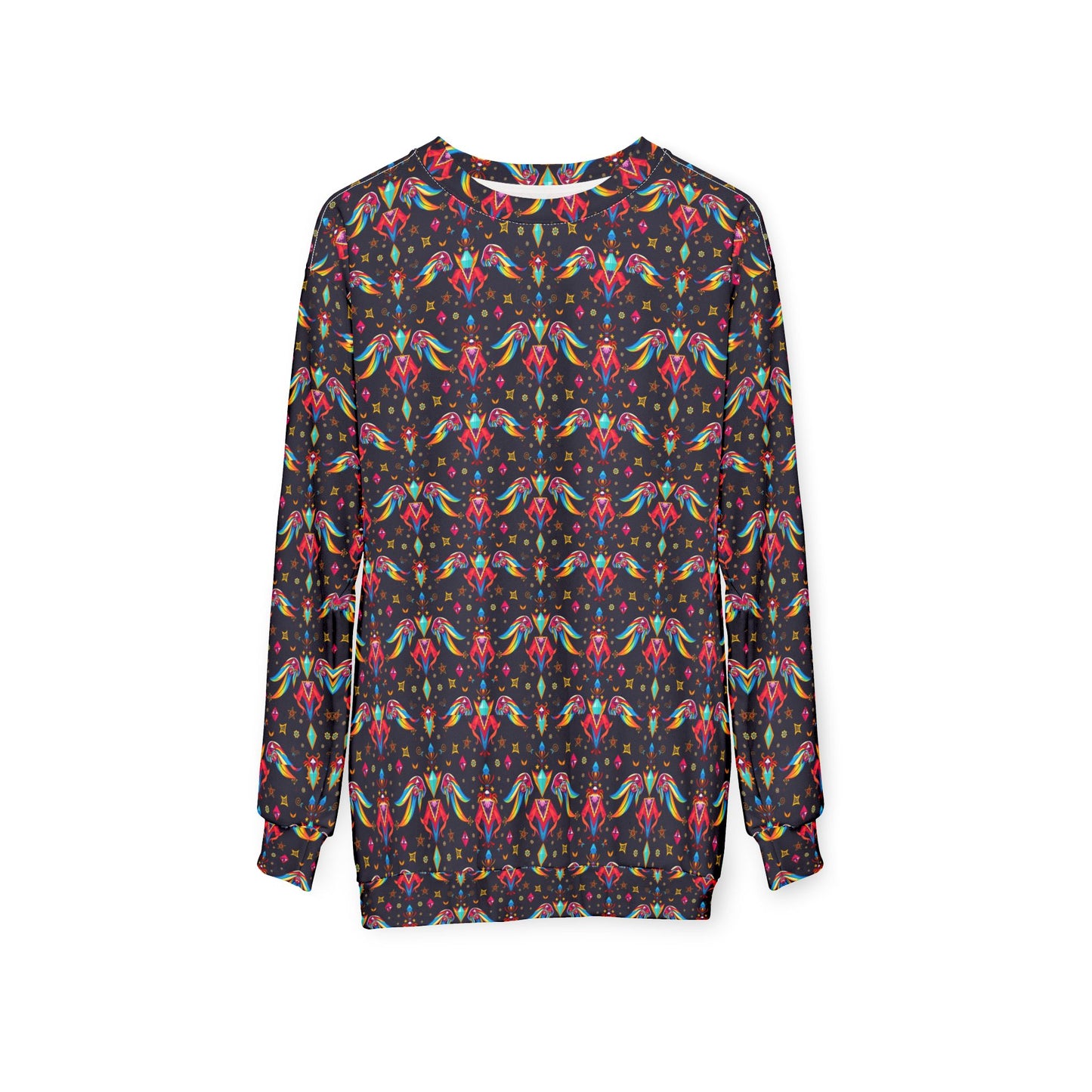 Unisex Sweatshirt (AOP), Virgo, Zodiac v4, Jewel Pattern