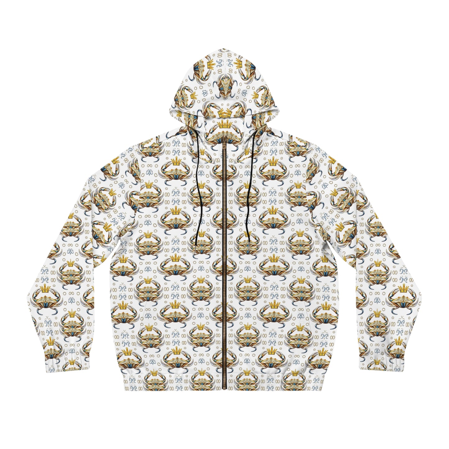 Full-Zip Hoodie (AOP), Cancer, Zodiac v1, Pattern