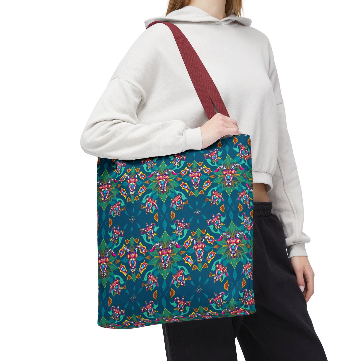 Tote Bag (AOP), Taurus, Zodiac v1, Jewel Pattern