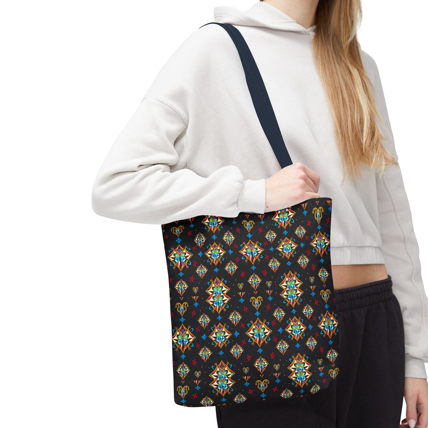 Tote Bag (AOP), Sagittarius, Zodiac v1, Jewel Pattern