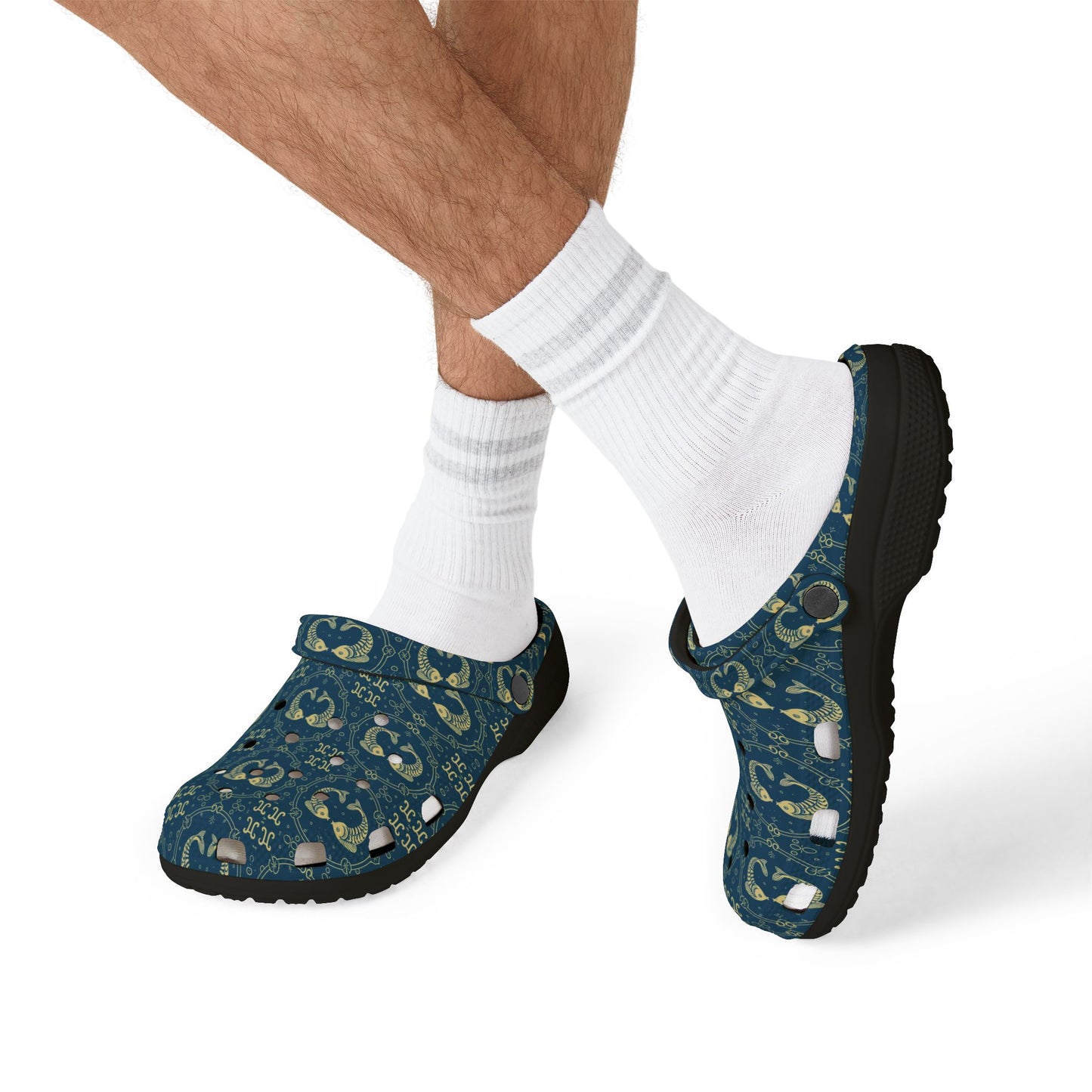 EVA Foam Rubber Shoes, (AOP), Pisces, Zodiac v4, Pattern