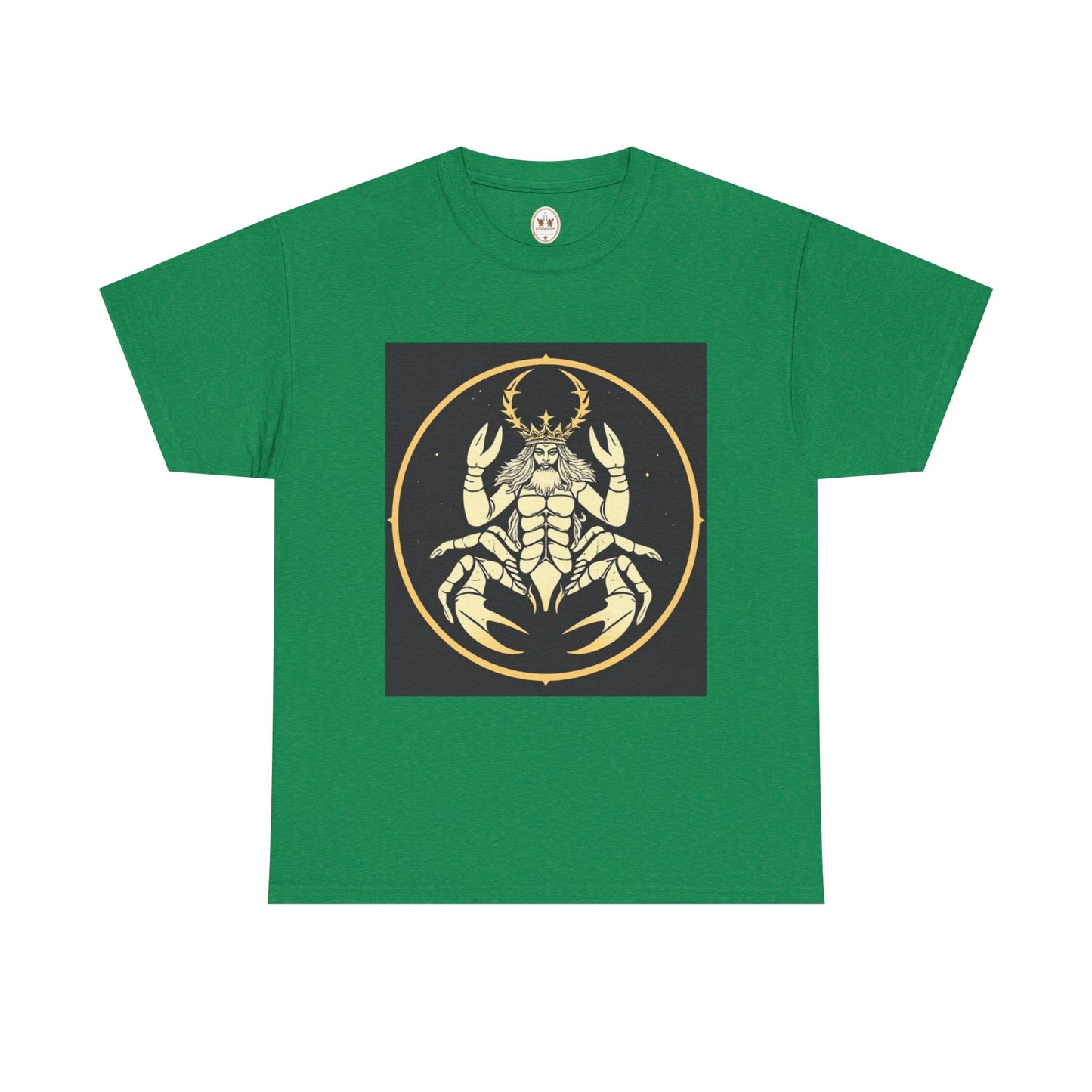 Unisex Heavy Cotton T-Shirt, Scorpio King, Print Art, Zodiac Design