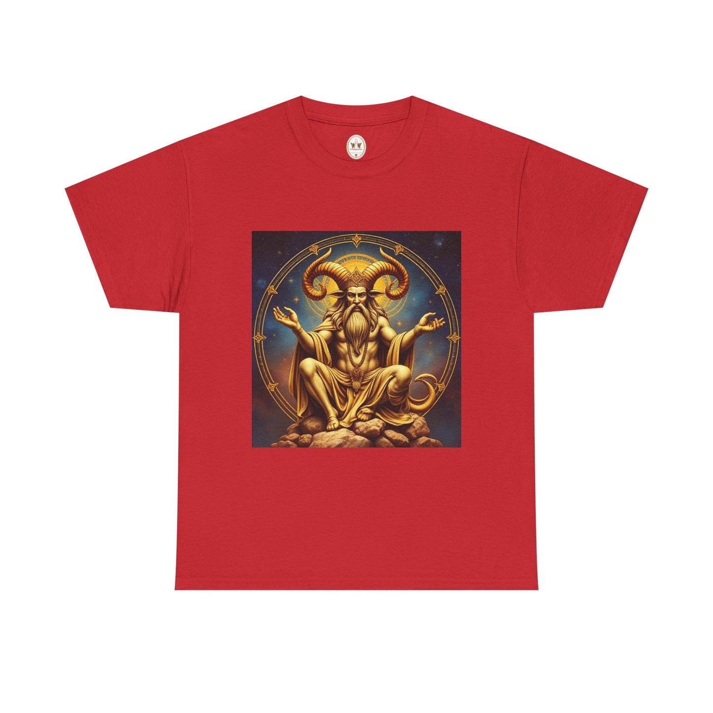 Unisex Heavy Cotton T-Shirt, On The Throne, Taurus Zodiac Design