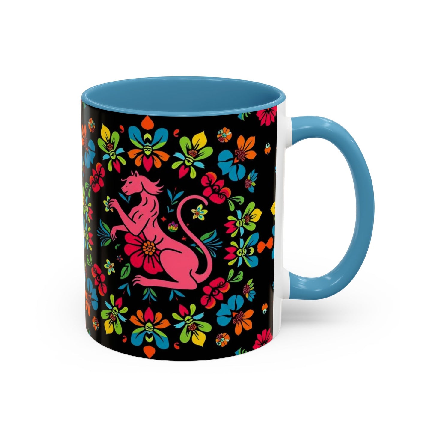 Accent Coffee Mug, Zodiac. Virgo, Flower Pattern, (11, 15oz)