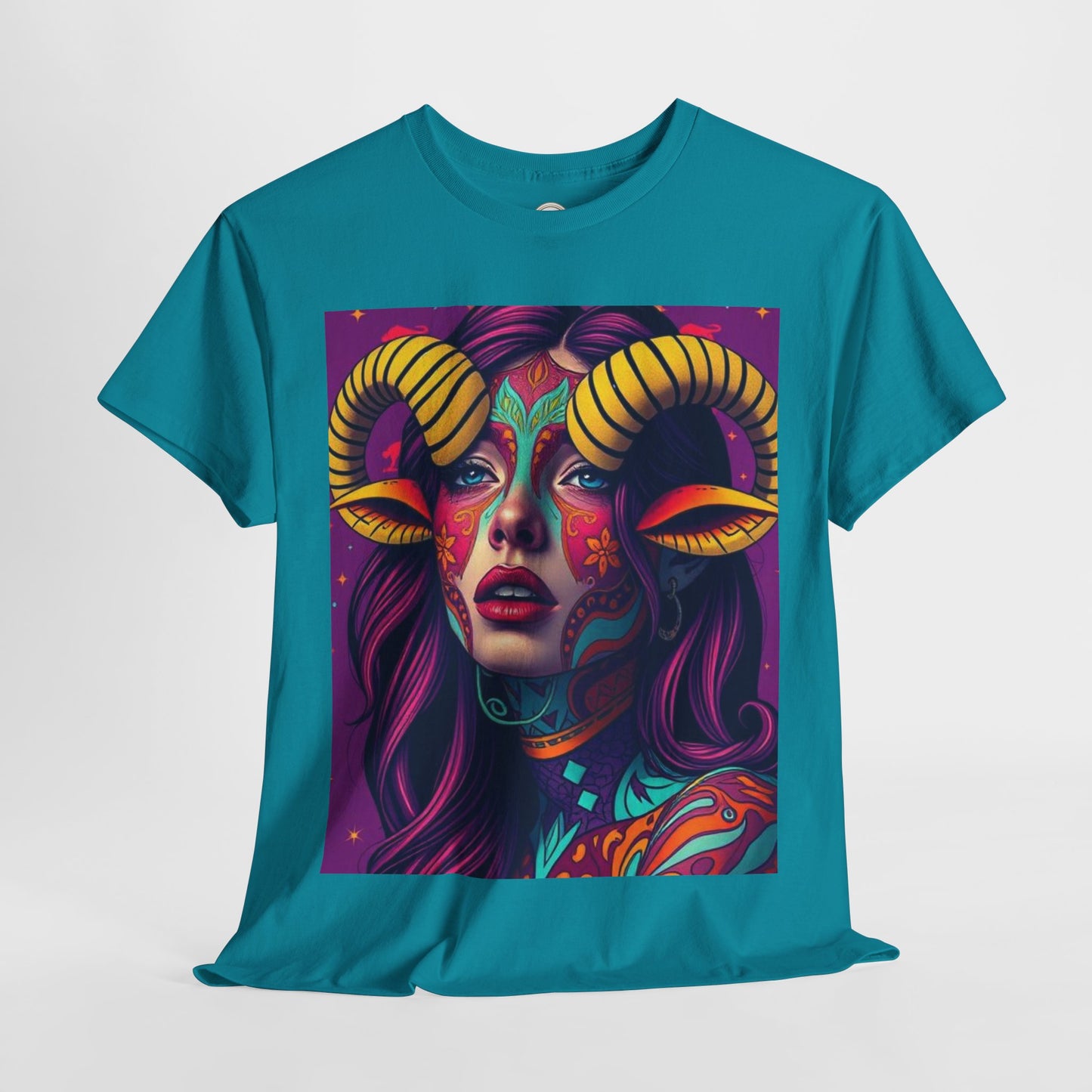 Unisex Heavy Cotton T-Shirt, Taurus, Zodiac v2, Sexy Art