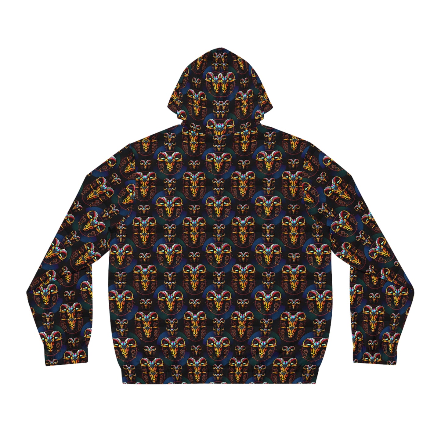 Full-Zip Hoodie (AOP), Taurus, Zodiac v1, Pattern