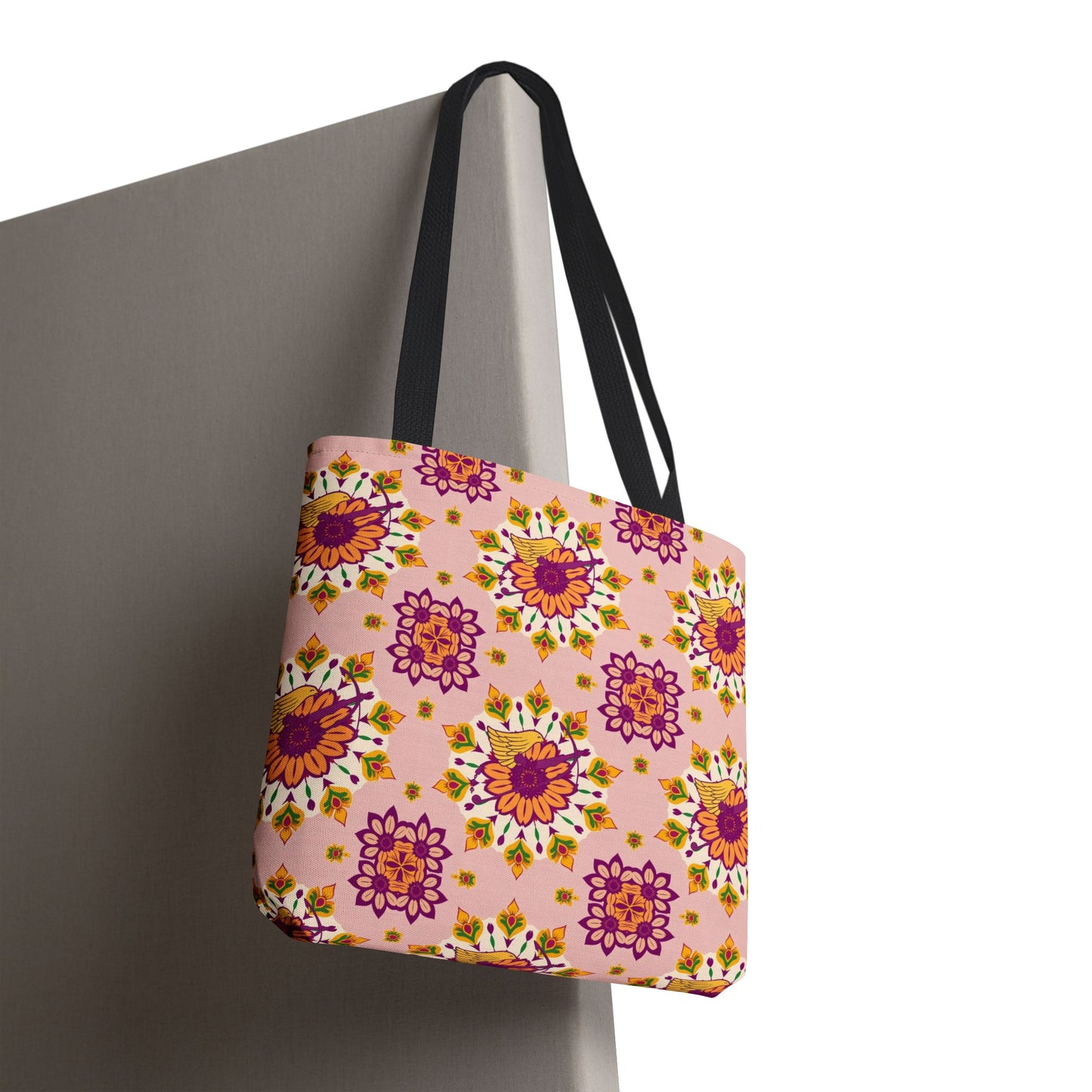 Tote Bag (AOP), Sagittarius, Zodiac, Flower Pattern