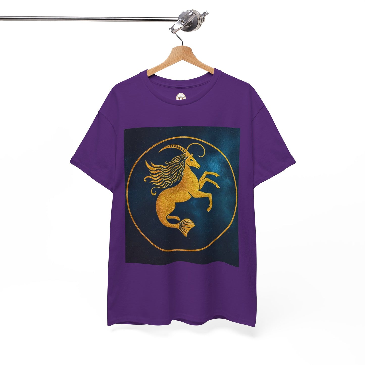 Unisex Heavy Cotton T-Shirt, Capricorn Animal v3, Symbol, Zodiac Design