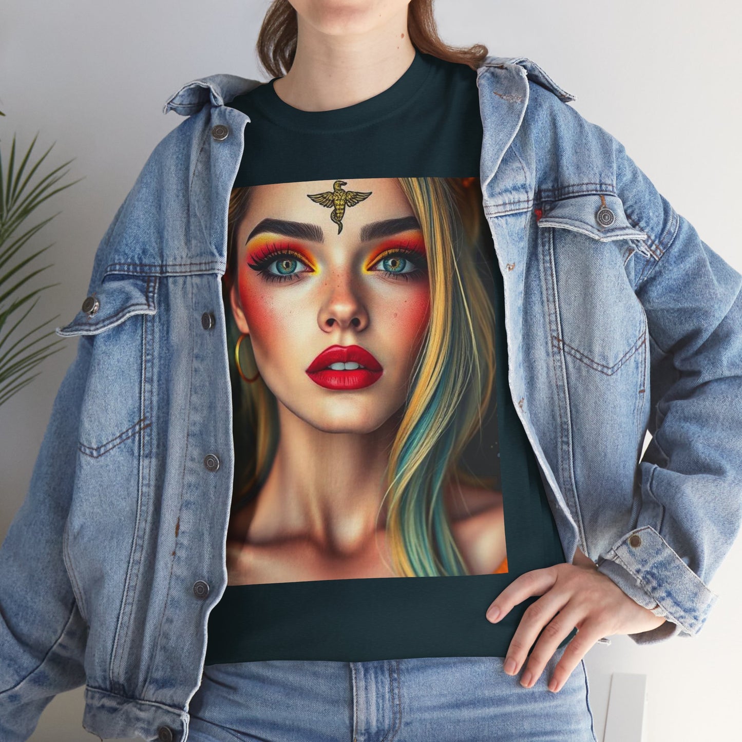 Unisex Heavy Cotton T-Shirt, Virgo, Zodiac, Sexy Art