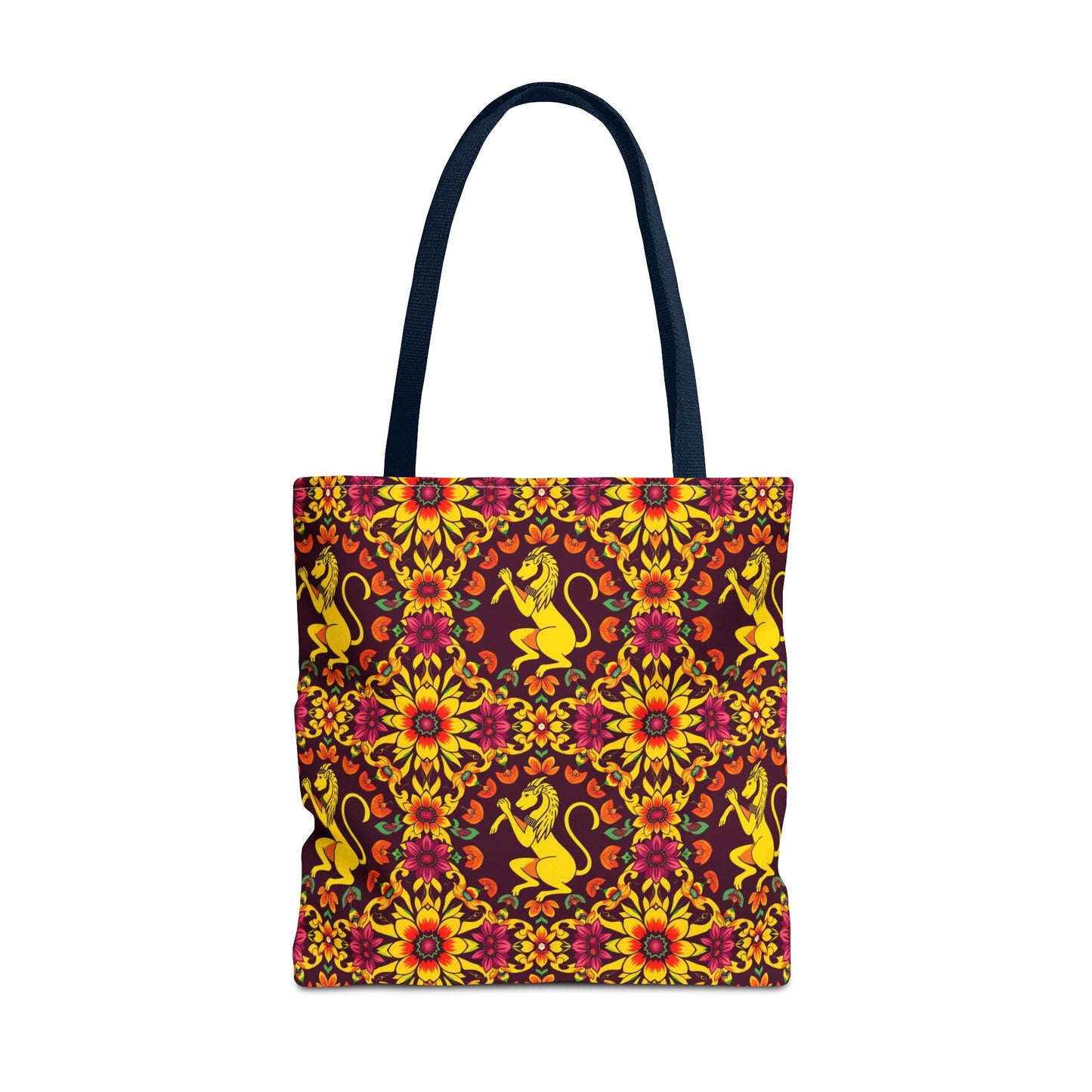 Tote Bag (AOP), Virgo, Zodiac v2, Flower Pattern