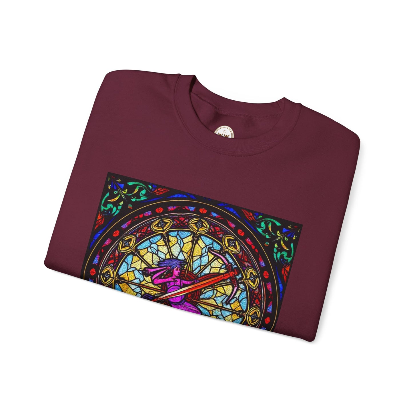 Unisex Heavy Blend™ Crewneck Sweatshirt, Glass 1, Sagittarius Zodiac Design