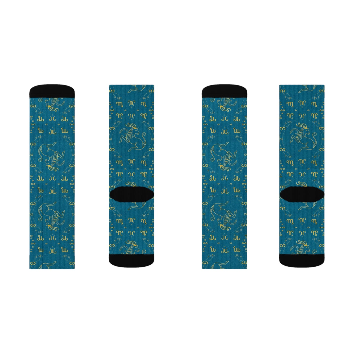 Sublimation Socks, Aquarius, Zodiac v1, Pattern