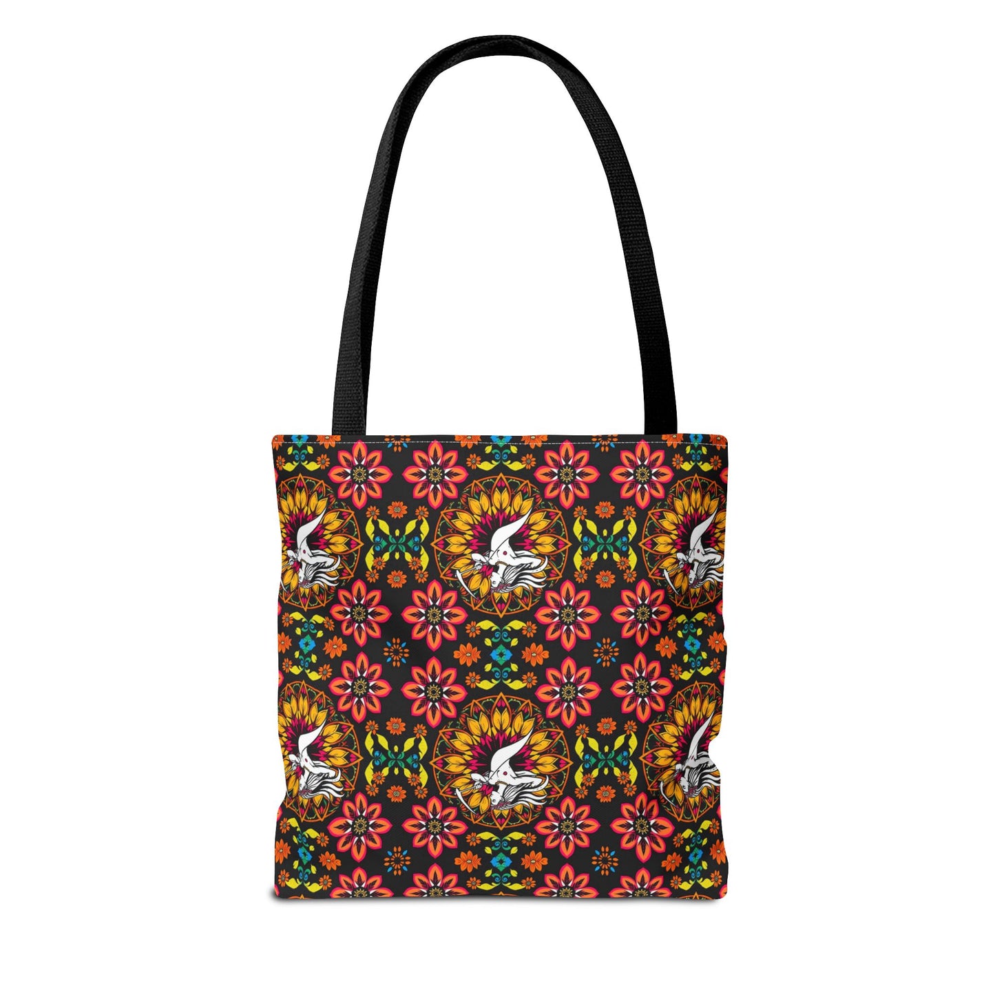 Tote Bag (AOP), Sagittarius, Zodiac v1, Flower Pattern