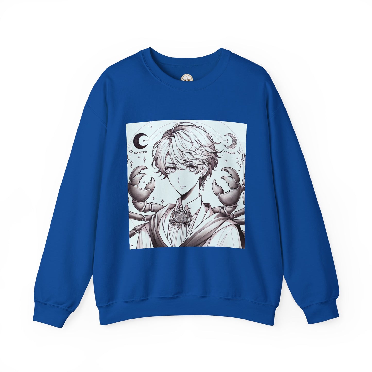 Unisex Heavy Blend™ Crewneck Sweatshirt,Two Moon, Cancer Zodiac Design