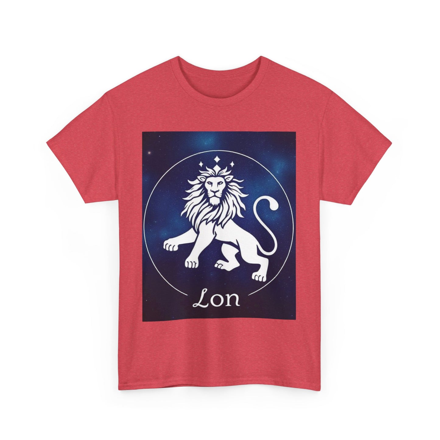 Unisex Heavy Cotton T-Shirt, Space Lion, Leo Zodiac Design