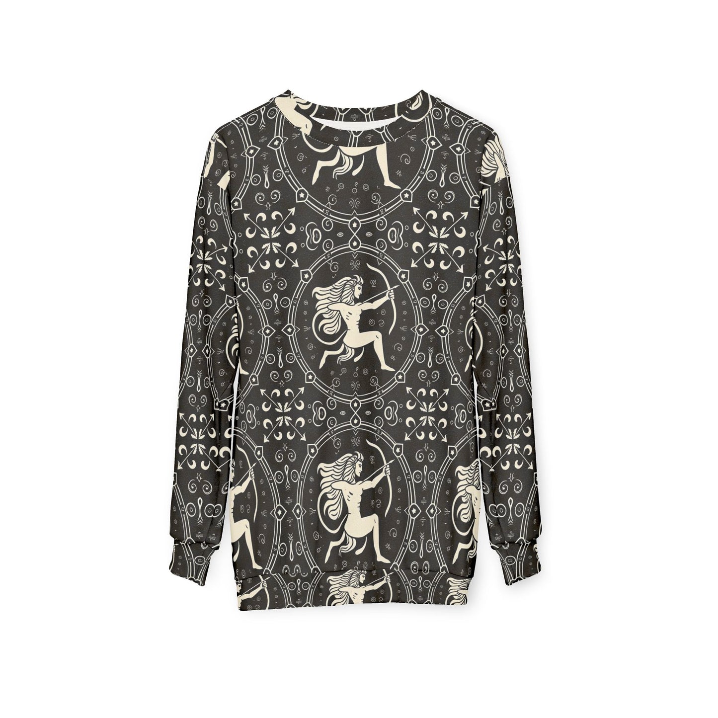 Unisex Sweatshirt, Zodiac Design, Pattern, Sagittarius, AOP